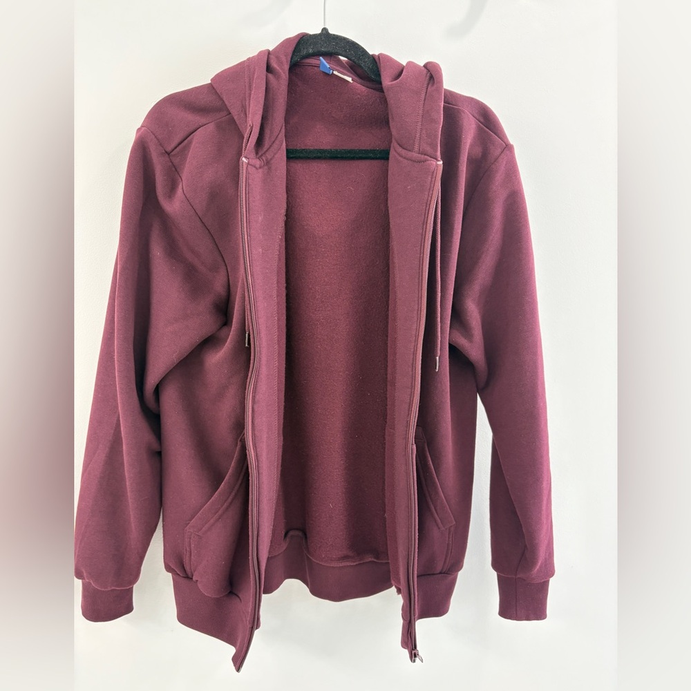H&M Divided Basic - Maroon Zip Up Hoodie - Small